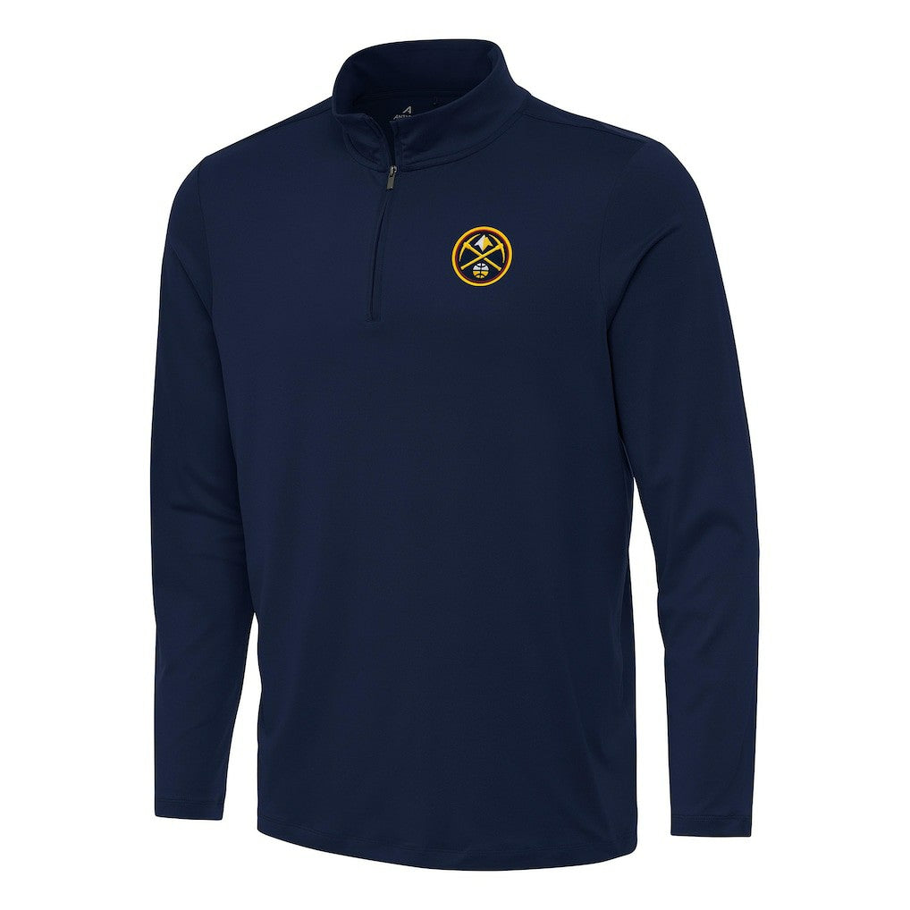 NBA - Denver Nuggets Antigua Reprocess Quarter-Zip Top - Navy