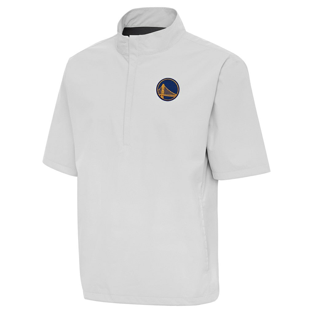 NBA - Golden State Warriors Antigua Brisk Quarter-Zip Windbreaker - Heather Gray
