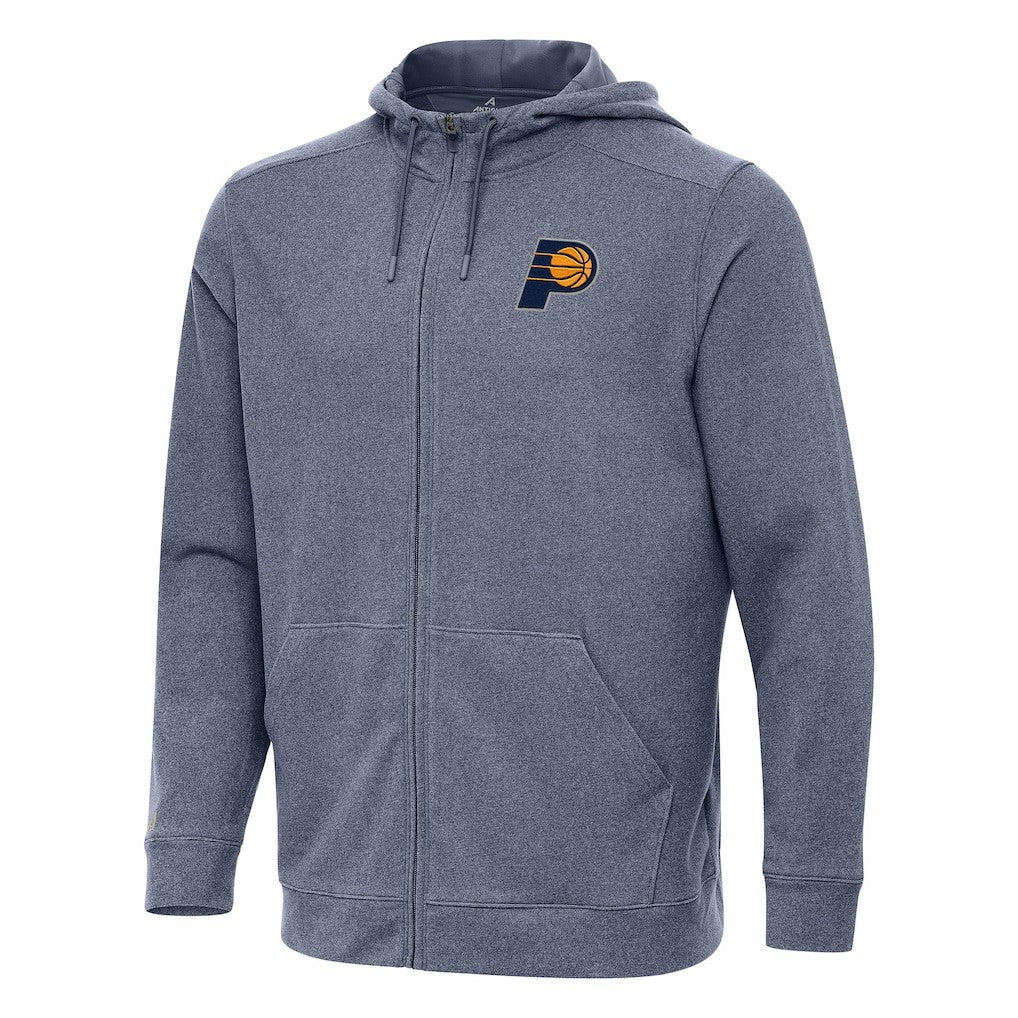 NBA - Indiana Pacers Antigua Effortless Full-Zip Hoodie Jacket - Heather Navy