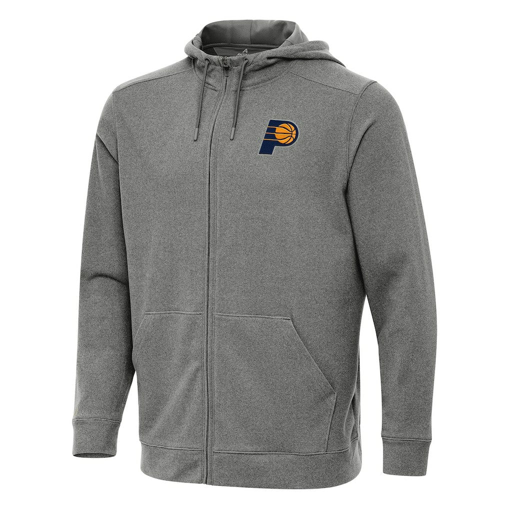 NBA - Indiana Pacers Antigua Effortless Full-Zip Hoodie Jacket - Heather Charcoal