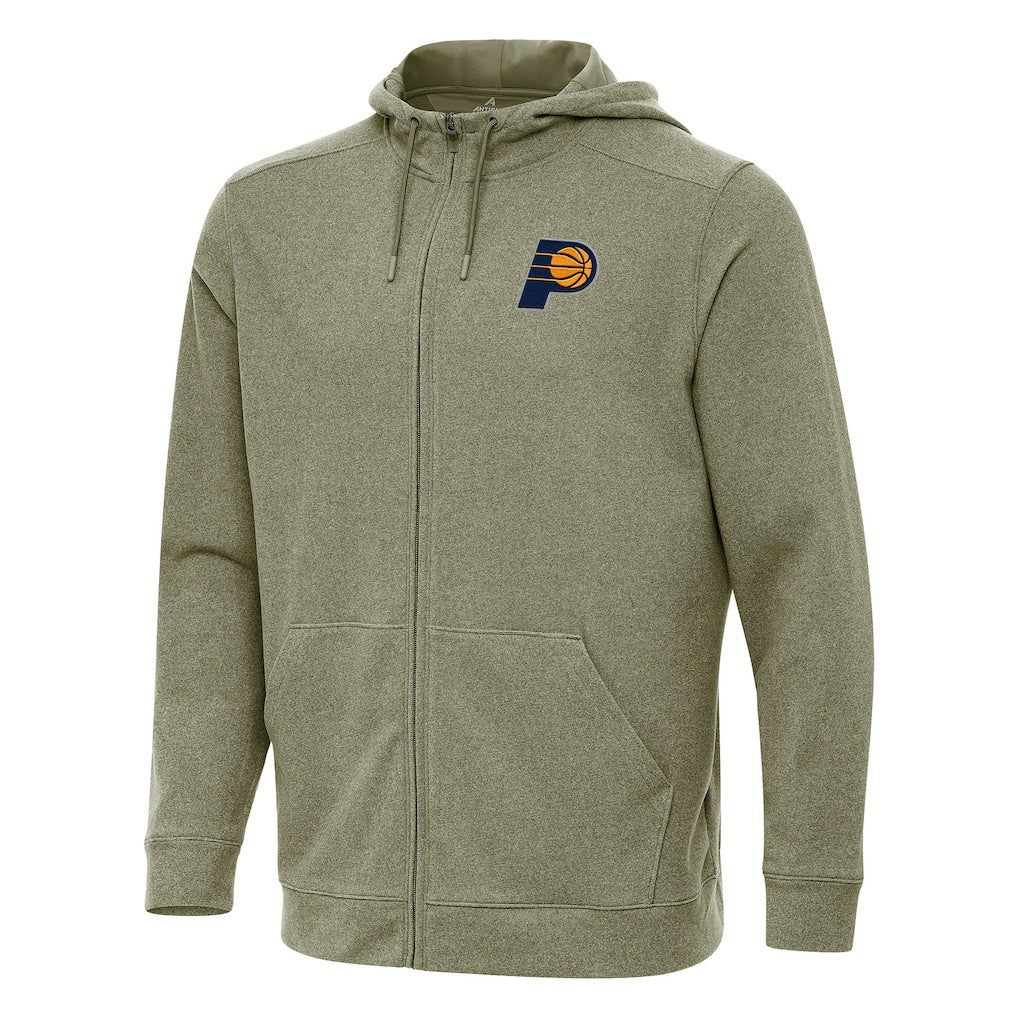 NBA - Indiana Pacers Antigua Effortless Full-Zip Hoodie Jacket - Olive