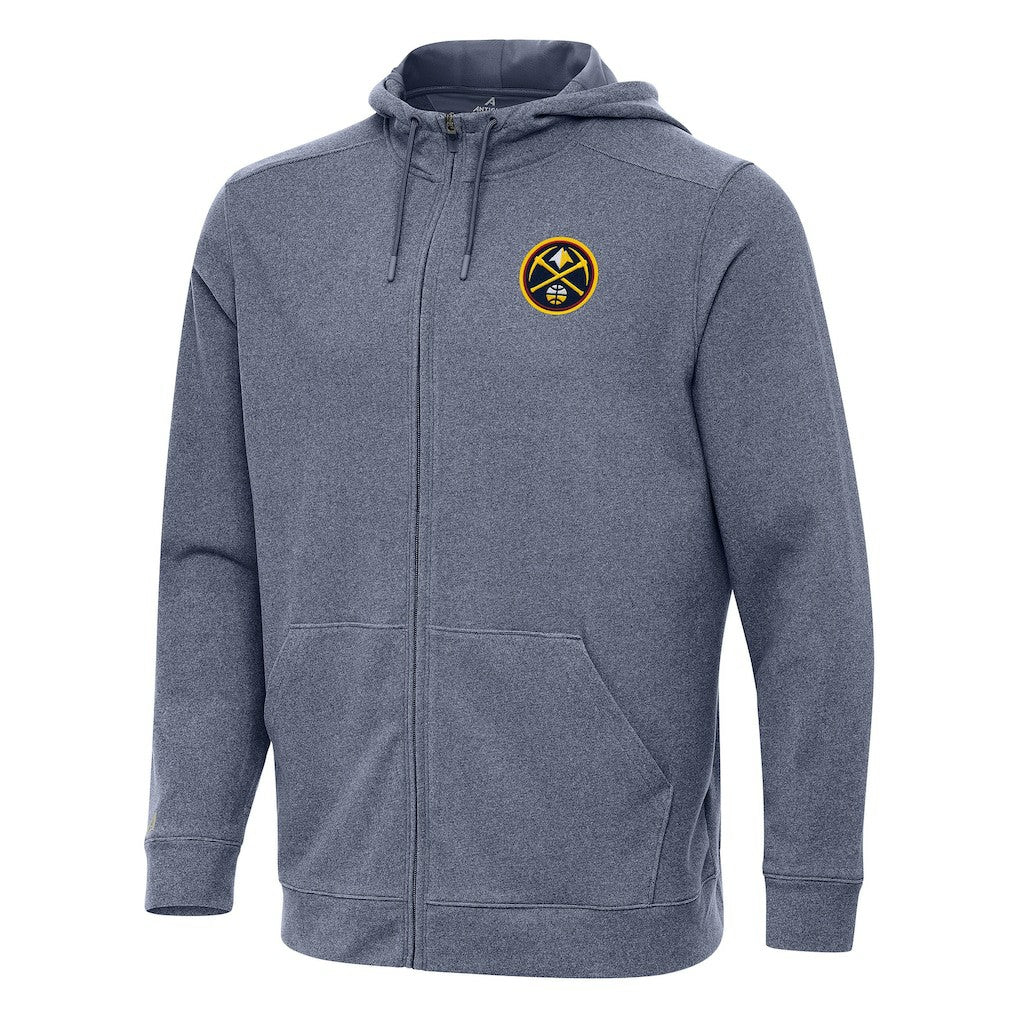 NBA - Denver Nuggets Antigua Effortless Full-Zip Hoodie Jacket - Heather Navy