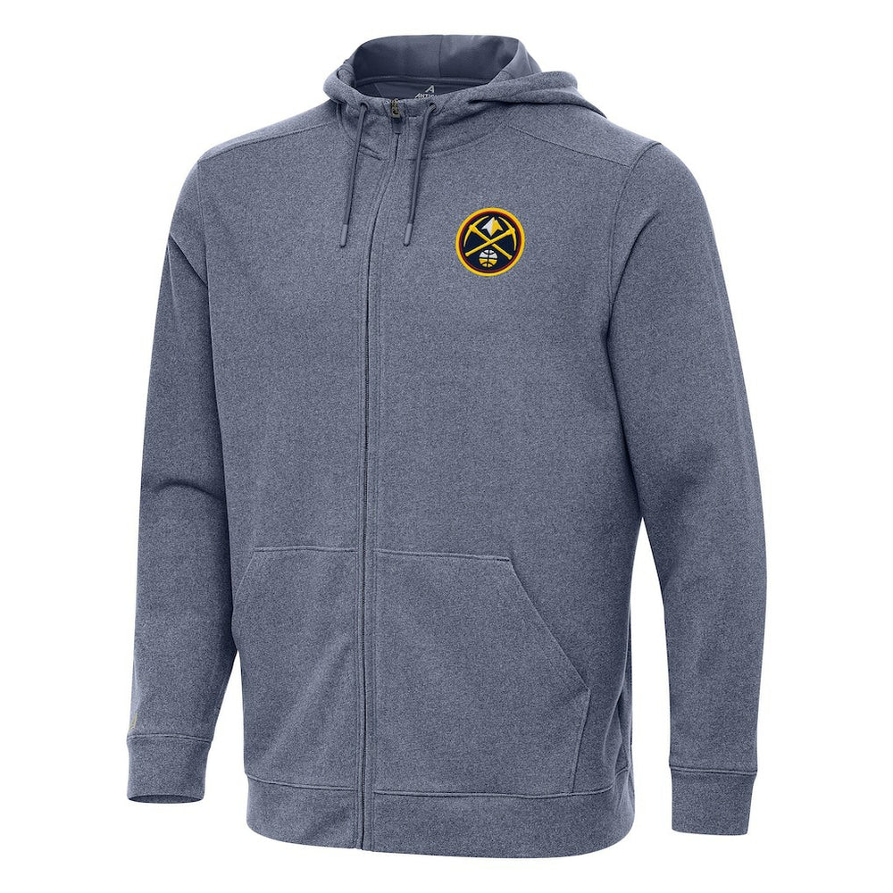 NBA - Denver Nuggets Antigua Effortless Full-Zip Hoodie Jacket - Heather Navy