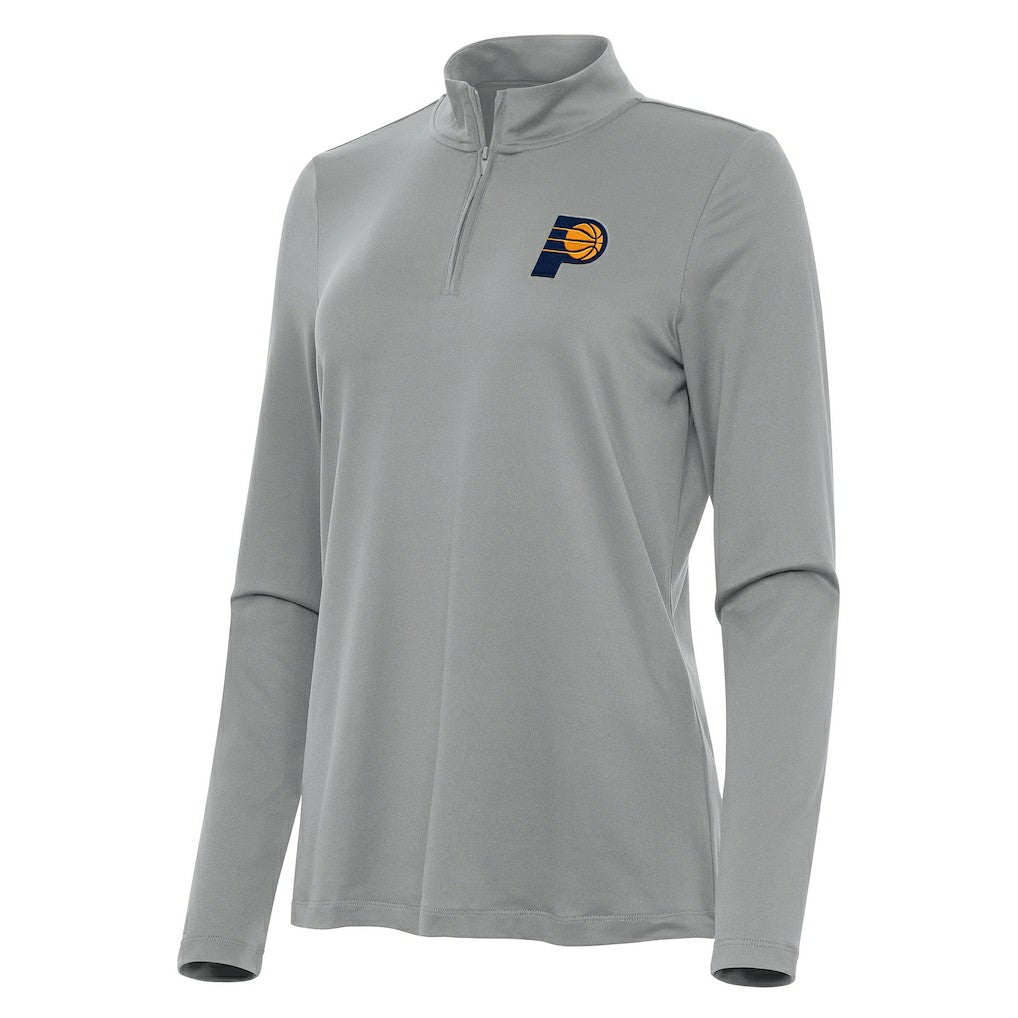 NBA - Indiana Pacers Antigua Women's Reprocess Quarter-Zip Top - Gray