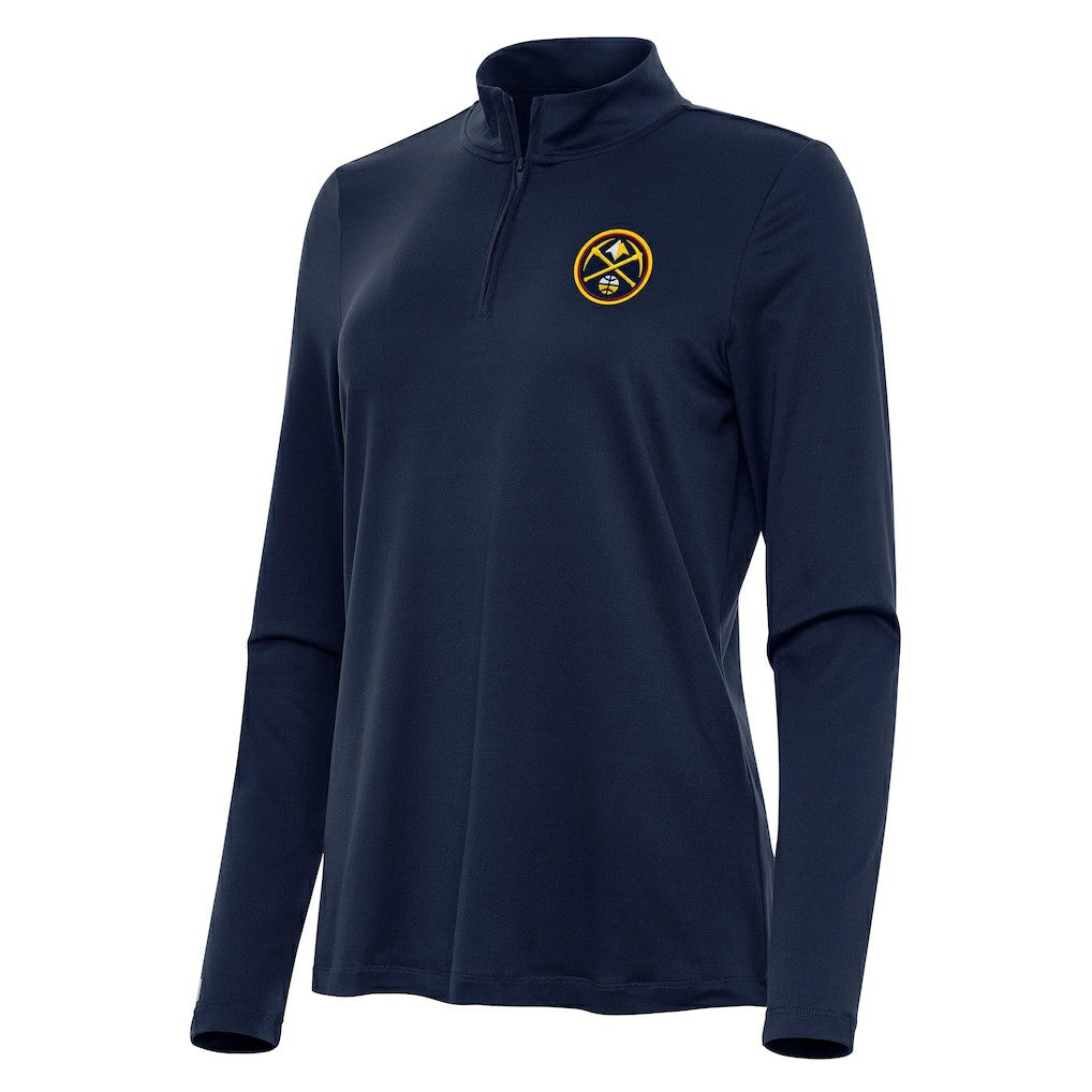 NBA - Denver Nuggets Antigua Women's Reprocess Quarter-Zip Top - Navy