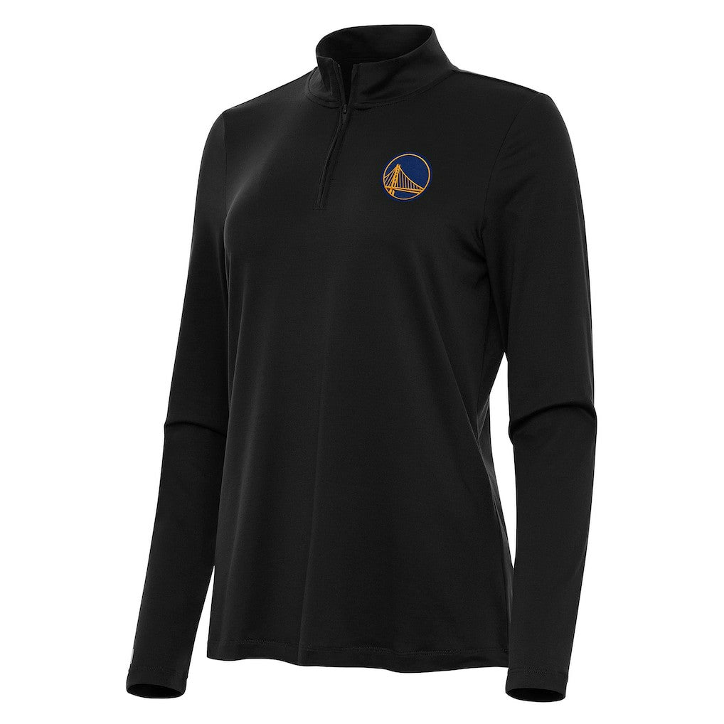 NBA - Golden State Warriors Antigua Women's Reprocess Quarter-Zip Top - Black
