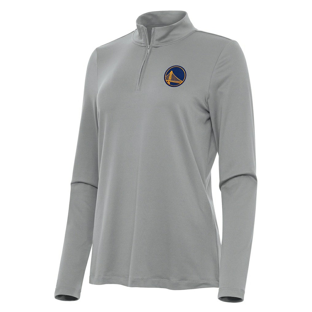 NBA - Golden State Warriors Antigua Women's Reprocess Quarter-Zip Top - Gray