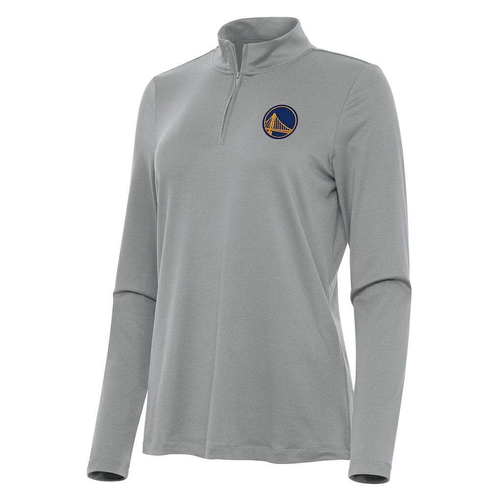NBA - Golden State Warriors Antigua Women's Reprocess Quarter-Zip Top - Gray