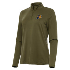 NBA - Indiana Pacers Antigua Women's Reprocess Quarter-Zip Top - Olive