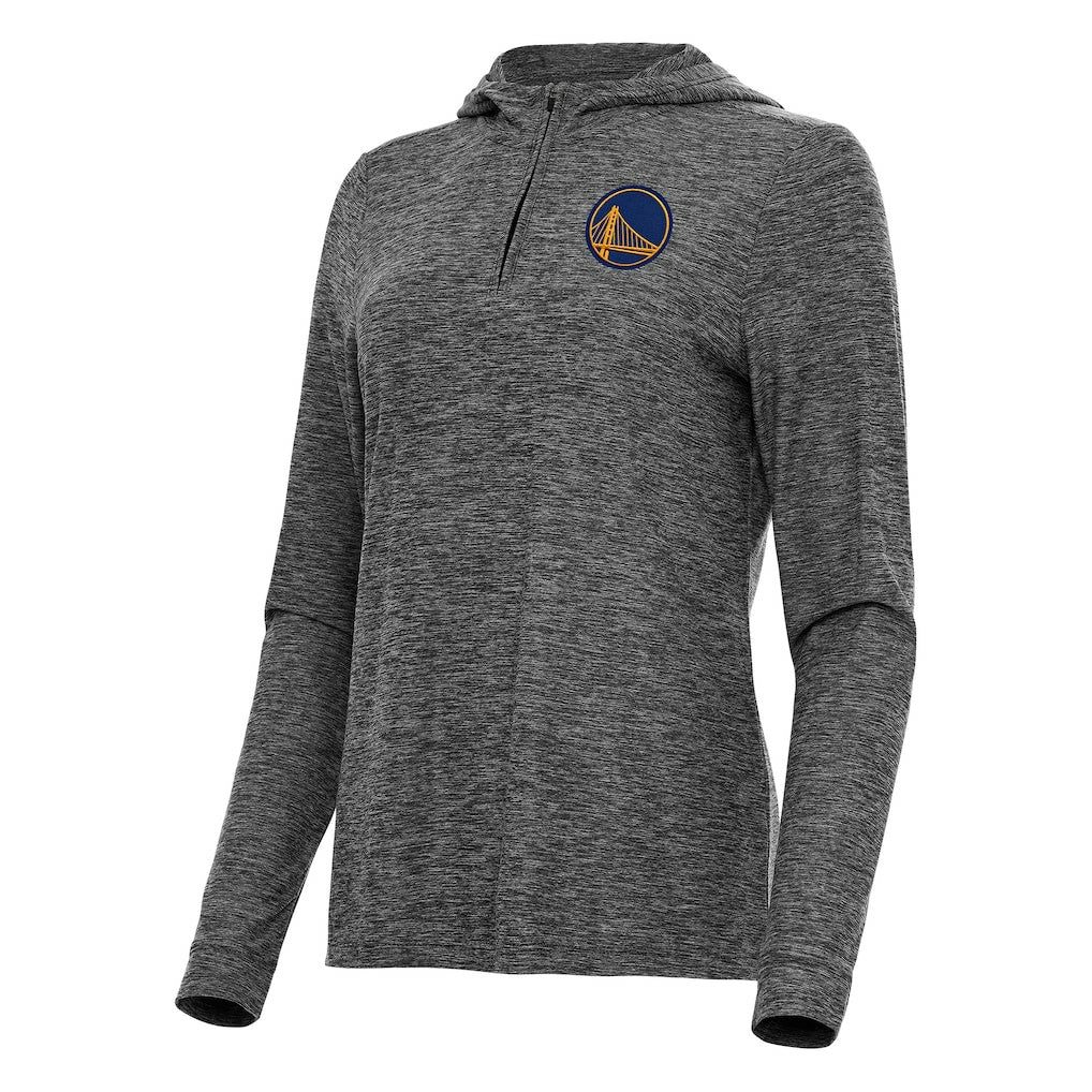 NBA - Golden State Warriors Antigua Women's Daybreak Quarter-Zip Hoodie - Heather Black