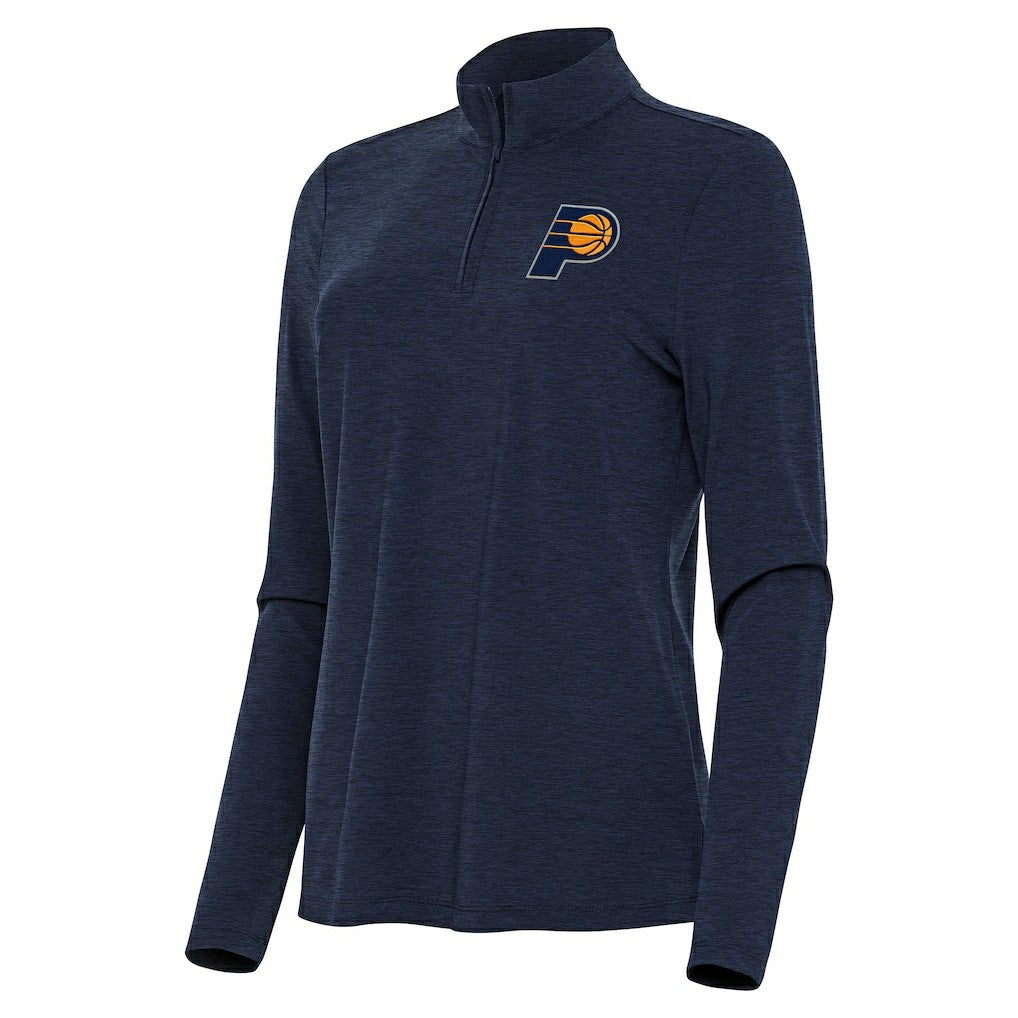 NBA - Indiana Pacers Antigua Women's Bright Quarter-Zip Top - Heather Navy