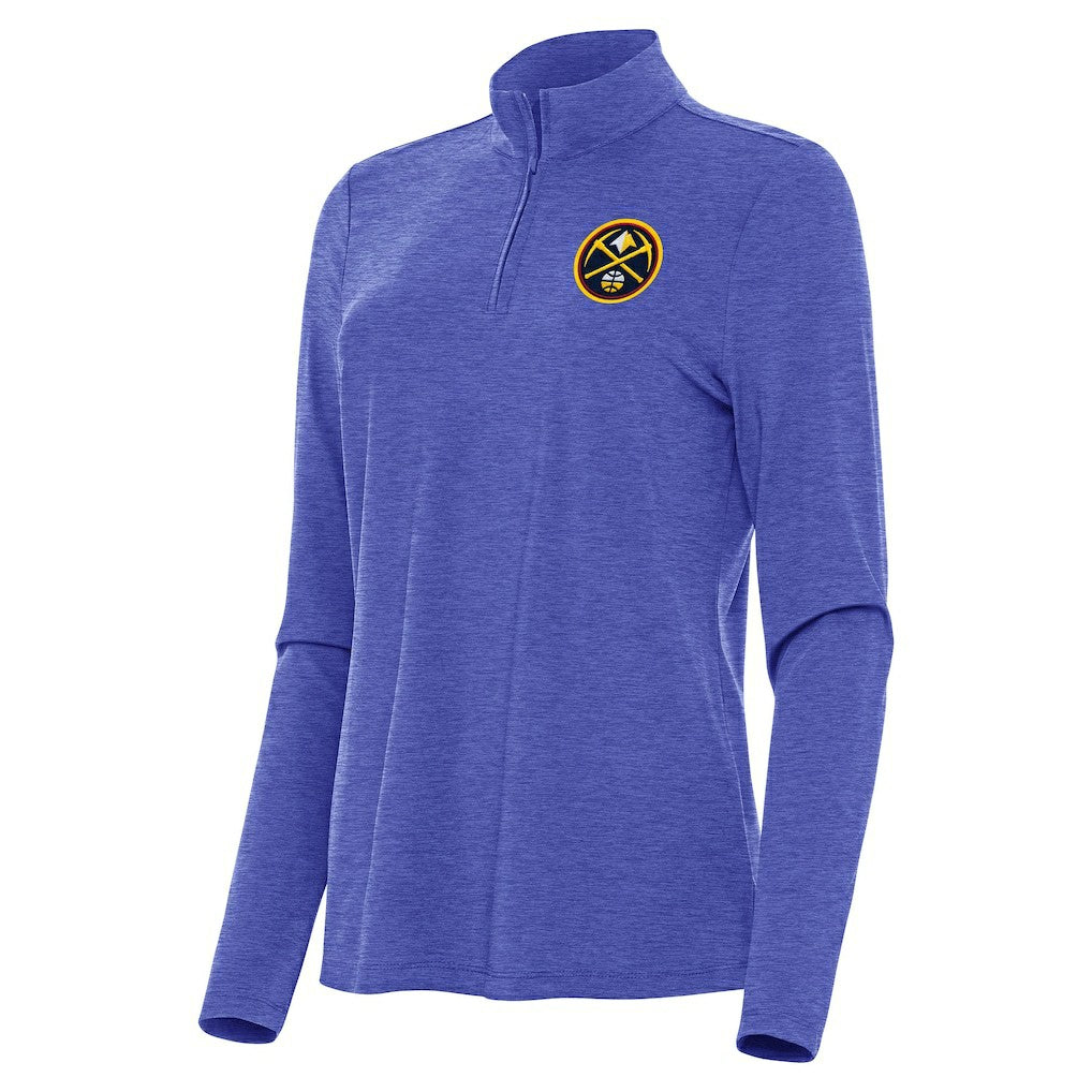 NBA - Denver Nuggets Antigua Women's Bright Quarter-Zip Top - Heather Royal