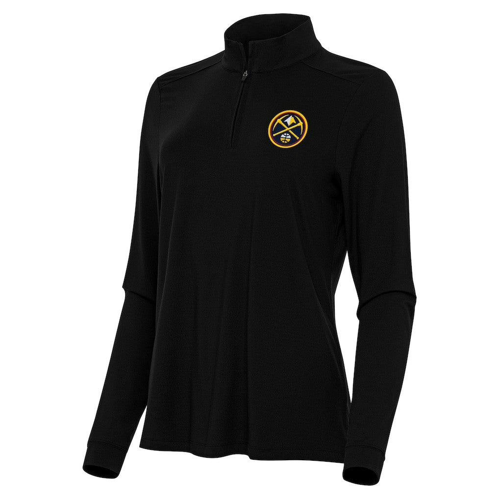 NBA - Denver Nuggets Antigua Women's Intent Quarter-Zip Top - Black
