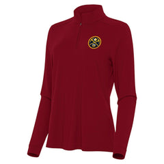 NBA - Denver Nuggets Antigua Women's Intent Quarter-Zip Top - Red