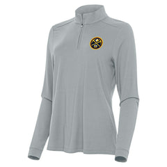 NBA - Denver Nuggets Antigua Women's Intent Quarter-Zip Top - Gray