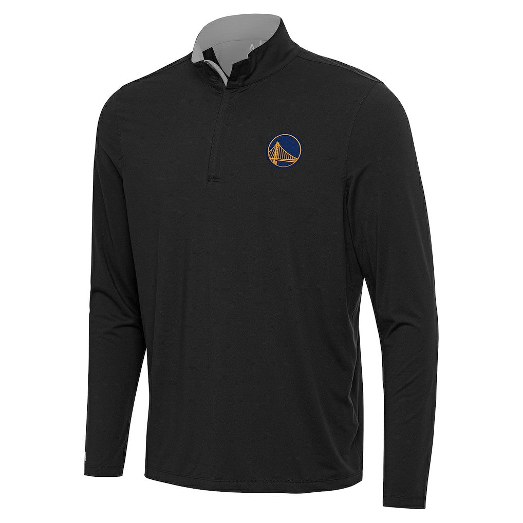 NBA - Golden State Warriors Antigua Content Quarter-Zip Top - Black/Gray