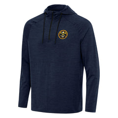 NBA - Denver Nuggets Antigua Spikes Raglan Quarter-Zip Hoodie - Heather Navy