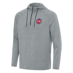 NBA - Detroit Pistons Antigua Spikes Raglan Quarter-Zip Hoodie - Heather Gray