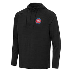 NBA - Detroit Pistons Antigua Spikes Raglan Quarter-Zip Hoodie - Heather Black