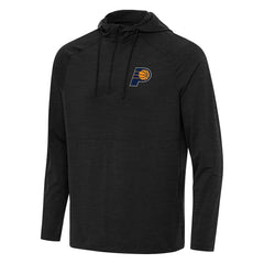 NBA - Indiana Pacers Antigua Spikes Raglan Quarter-Zip Hoodie - Heather Black