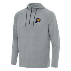 NBA - Indiana Pacers Antigua Spikes Raglan Quarter-Zip Hoodie - Heather Gray