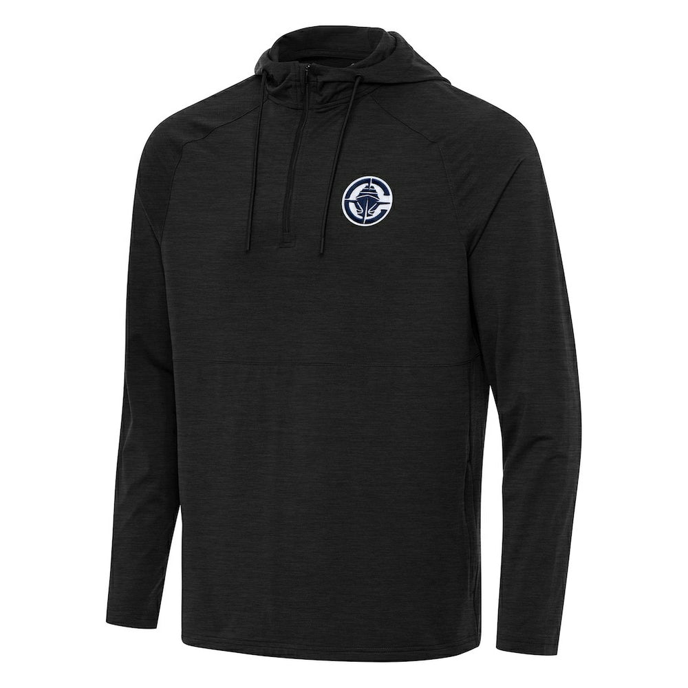 NBA - LA Clippers Antigua Spikes Raglan Quarter-Zip Hoodie - Heather Black
