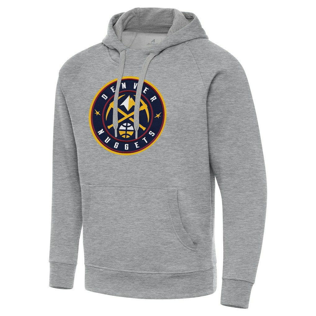 NBA - Denver Nuggets Antigua Big & Tall Victory Raglan Pullover Hoodie - Heather Gray