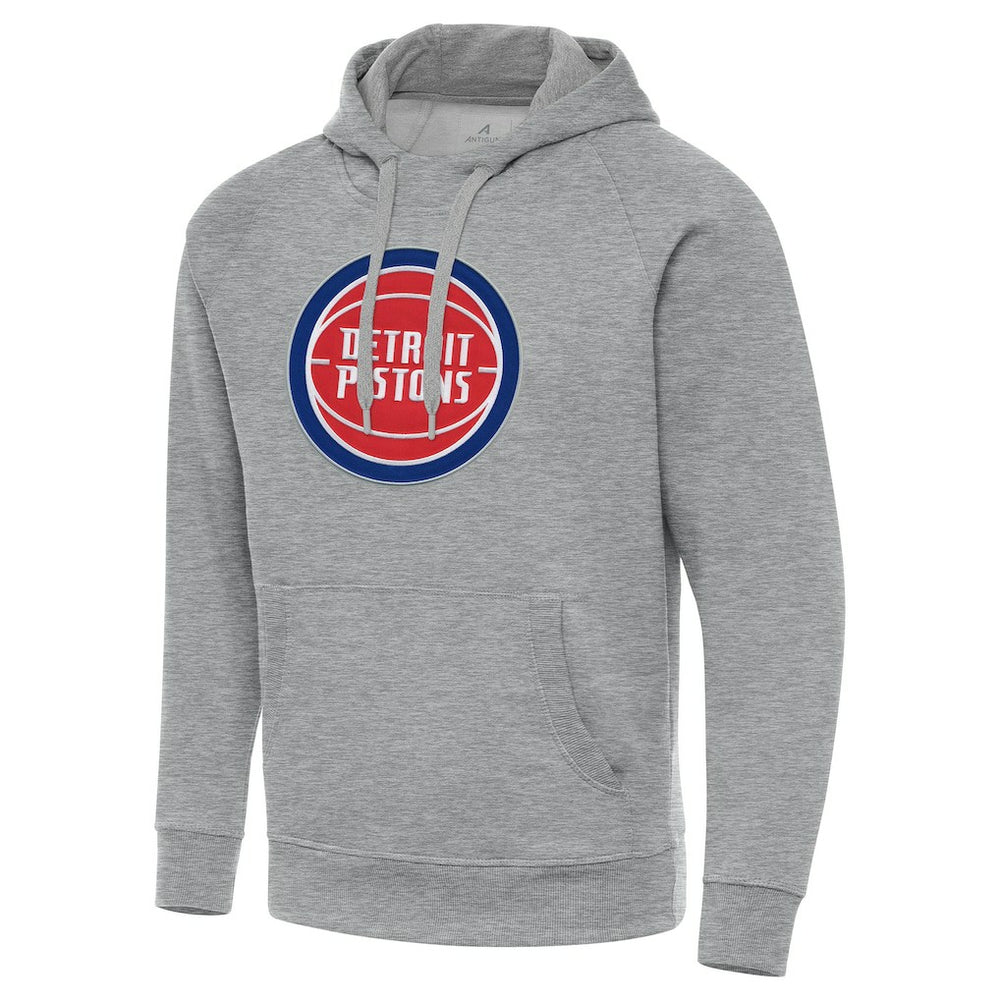 NBA - Detroit Pistons Antigua Big & Tall Victory Raglan Pullover Hoodie - Heather Gray