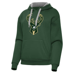 NBA - Milwaukee Bucks Antigua Women's Victory Pullover Hoodie - Hunter Green