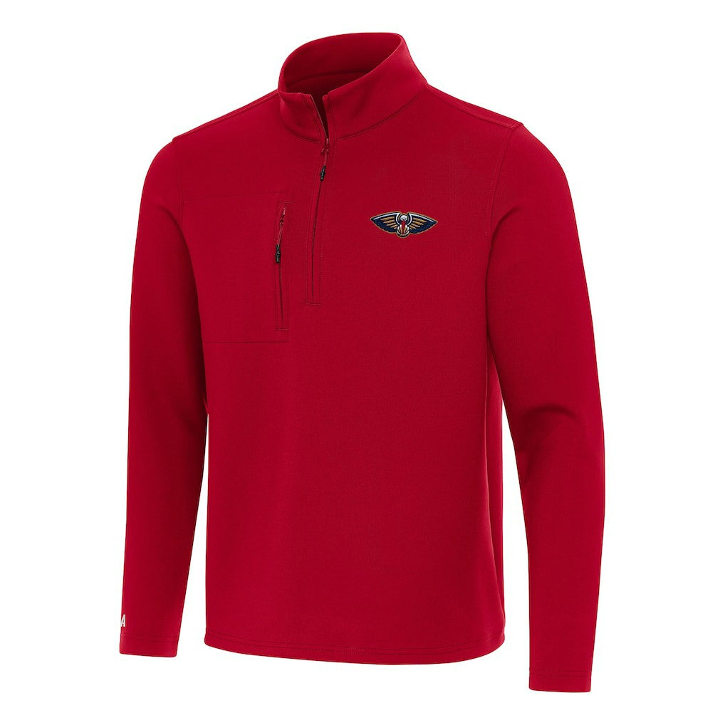 NBA - New Orleans Pelicans Antigua Insider Quarter-Zip Top - Red