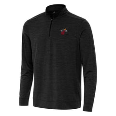NBA - Miami Heat Antigua Bright Quarter-Zip Top - Heather Black