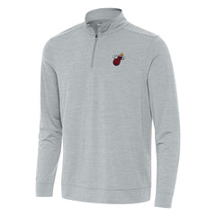 NBA - Miami Heat Antigua Bright Quarter-Zip Top - Heather Gray
