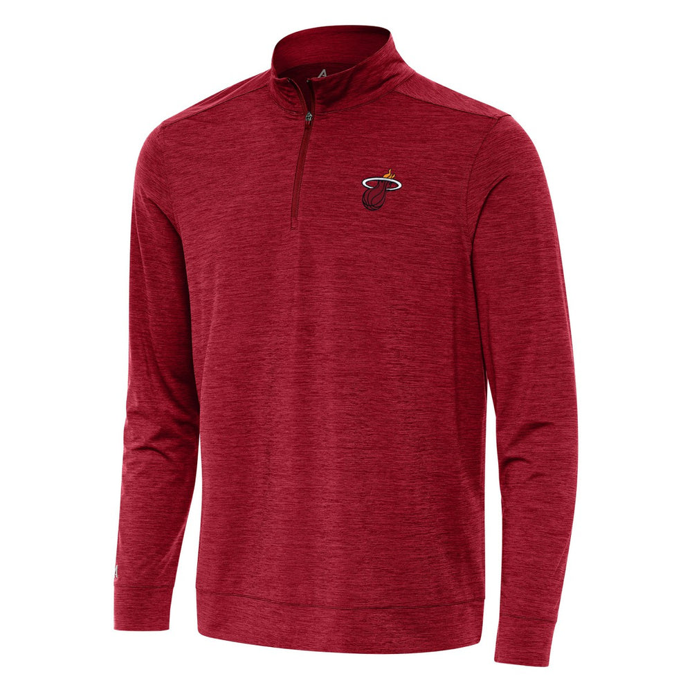 NBA - Miami Heat Antigua Bright Quarter-Zip Top - Cardinal