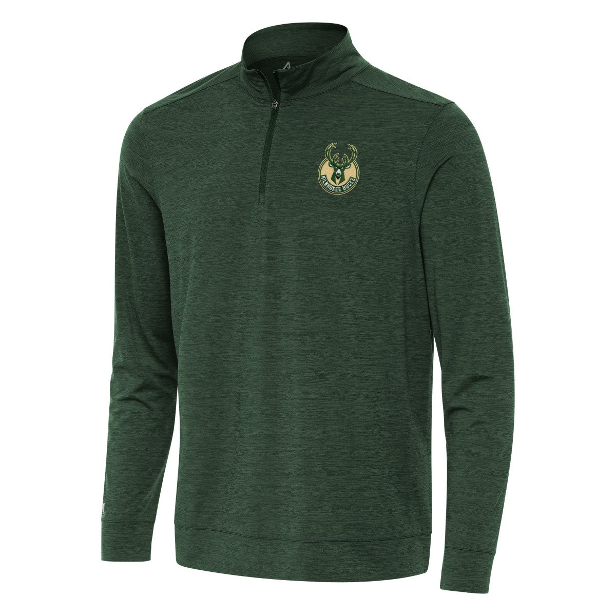 NBA - Milwaukee Bucks Antigua Bright Quarter-Zip Top - Hunter Green