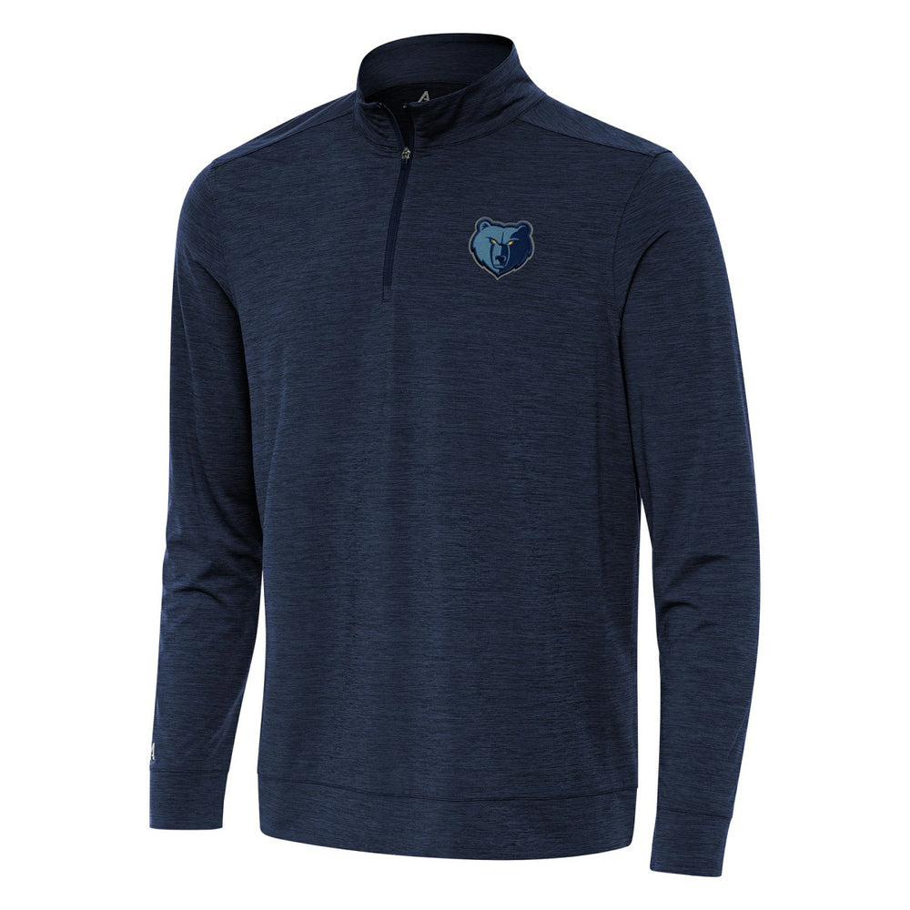 NBA - Memphis Grizzlies Antigua Bright Quarter-Zip Top - Heather Navy