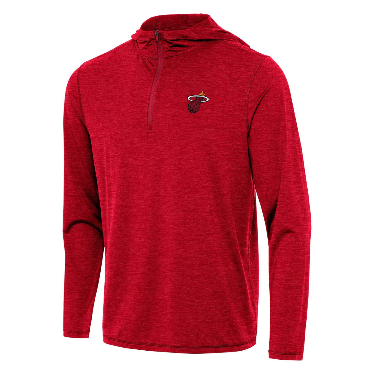 NBA - Miami Heat Antigua Tidy Quarter-Zip Hoodie - Heather Red