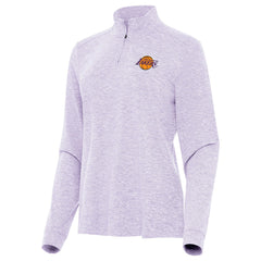 NBA - Los Angeles Lakers Antigua Women's Mentor Quarter-Zip Mock Long Sleeve Top - Lavender