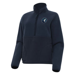 NBA - Minnesota Timberwolves Antigua Women's Figure Half-Zip Pullover Sweatshirt - Navy