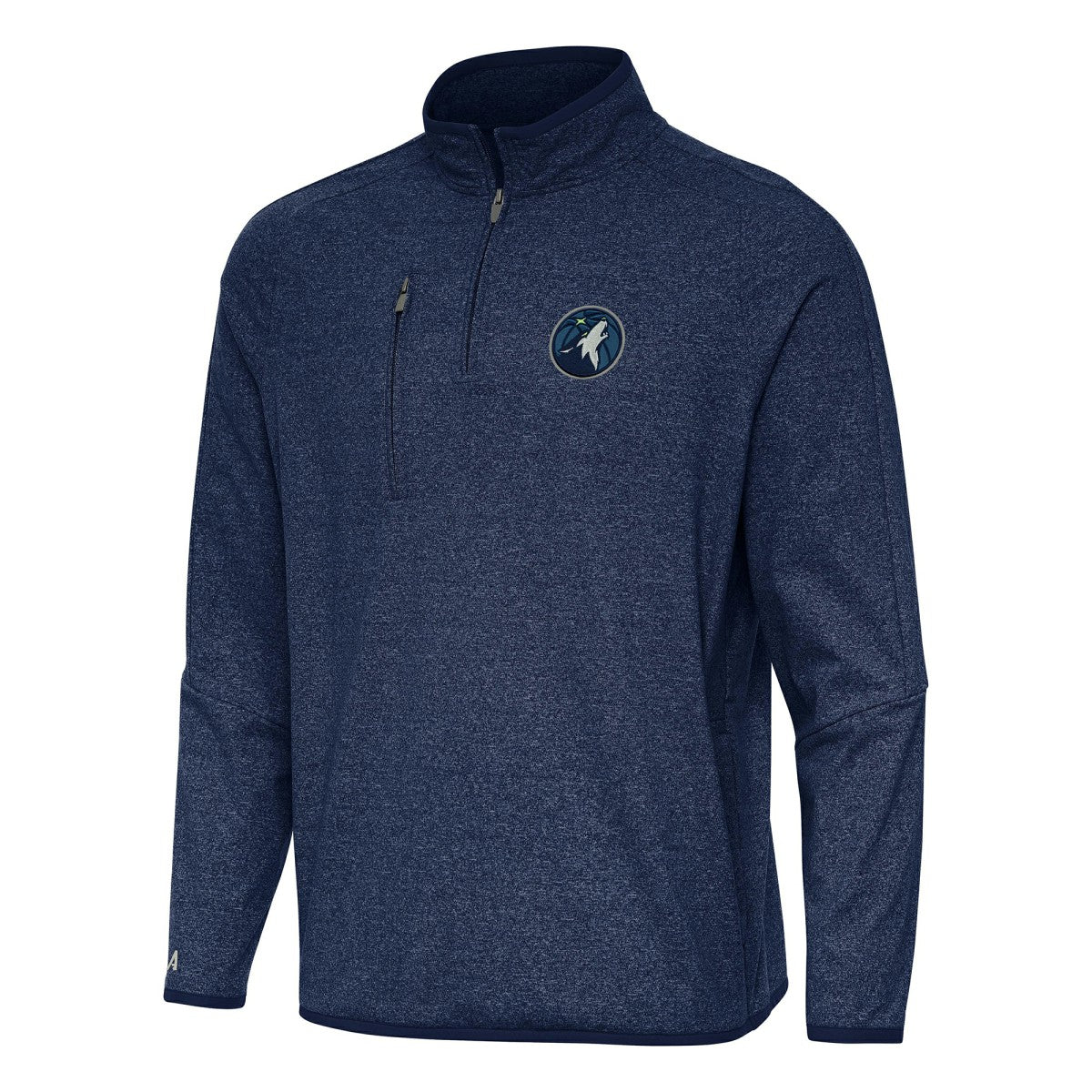NBA - Minnesota Timberwolves Antigua Certain Quarter-Zip Tri-Blend Sweatshirt - Heather Navy