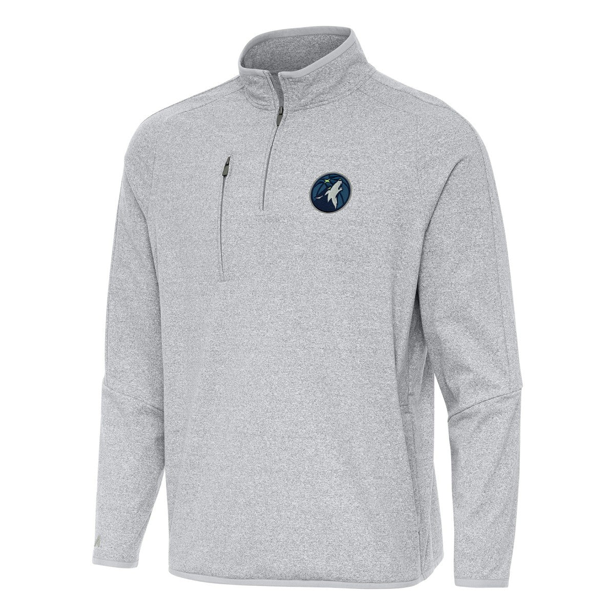 NBA - Minnesota Timberwolves Antigua Certain Quarter-Zip Tri-Blend Sweatshirt - Heather Gray