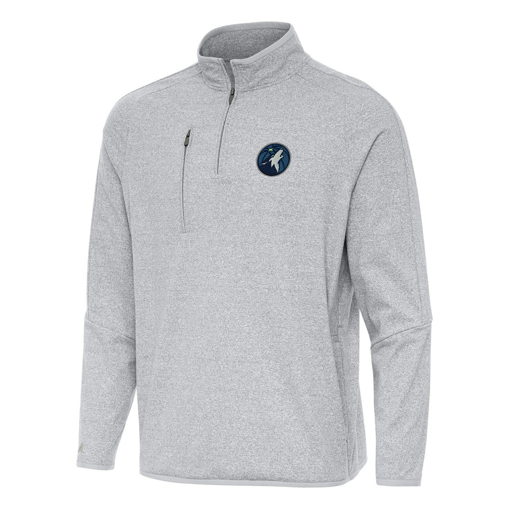 NBA - Minnesota Timberwolves Antigua Certain Quarter-Zip Tri-Blend Sweatshirt - Heather Gray