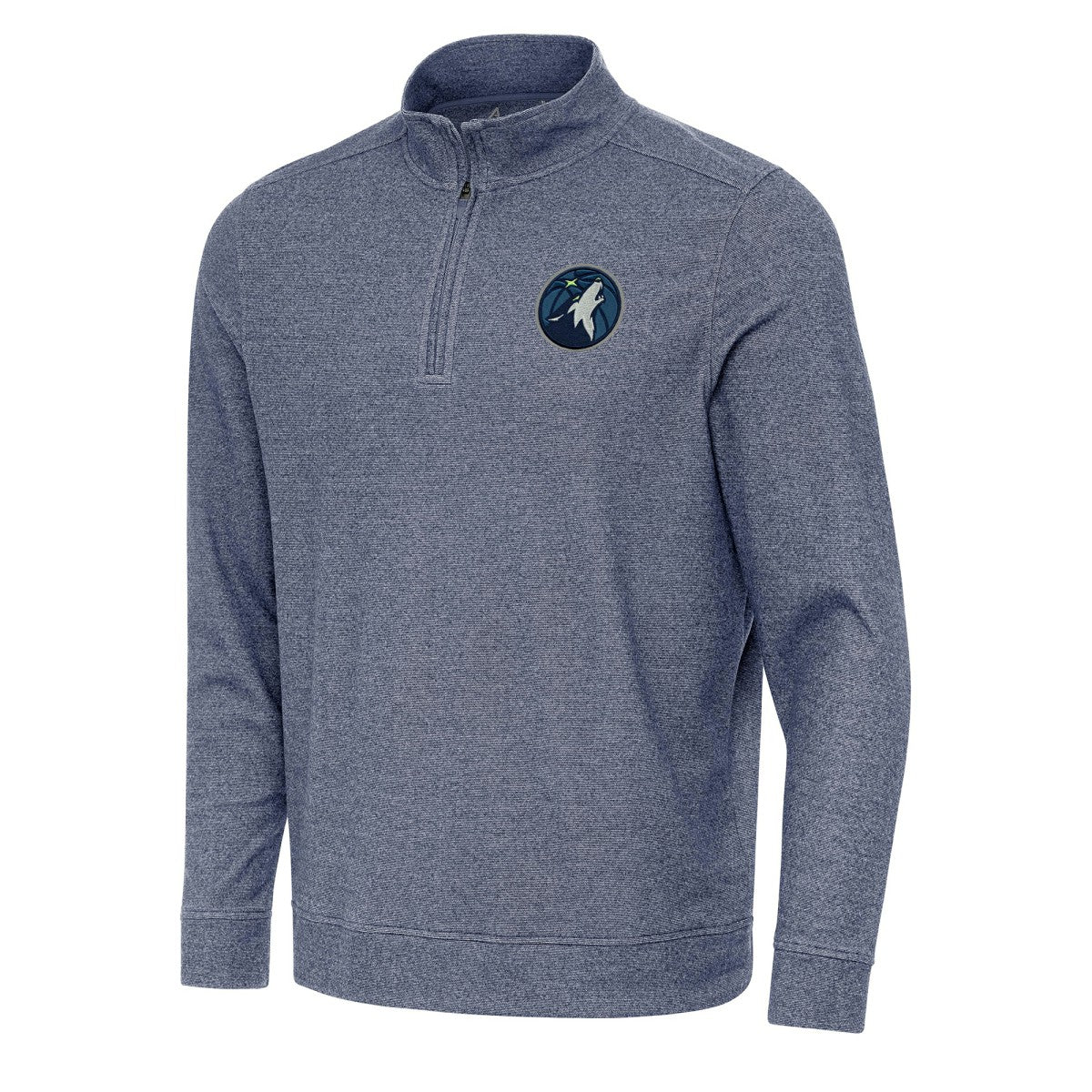 NBA - Minnesota Timberwolves Antigua Subtle Quarter-Zip Sweatshirt - Heather Navy