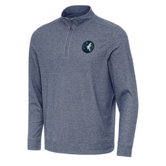 NBA - Minnesota Timberwolves Antigua Subtle Quarter-Zip Sweatshirt - Heather Navy