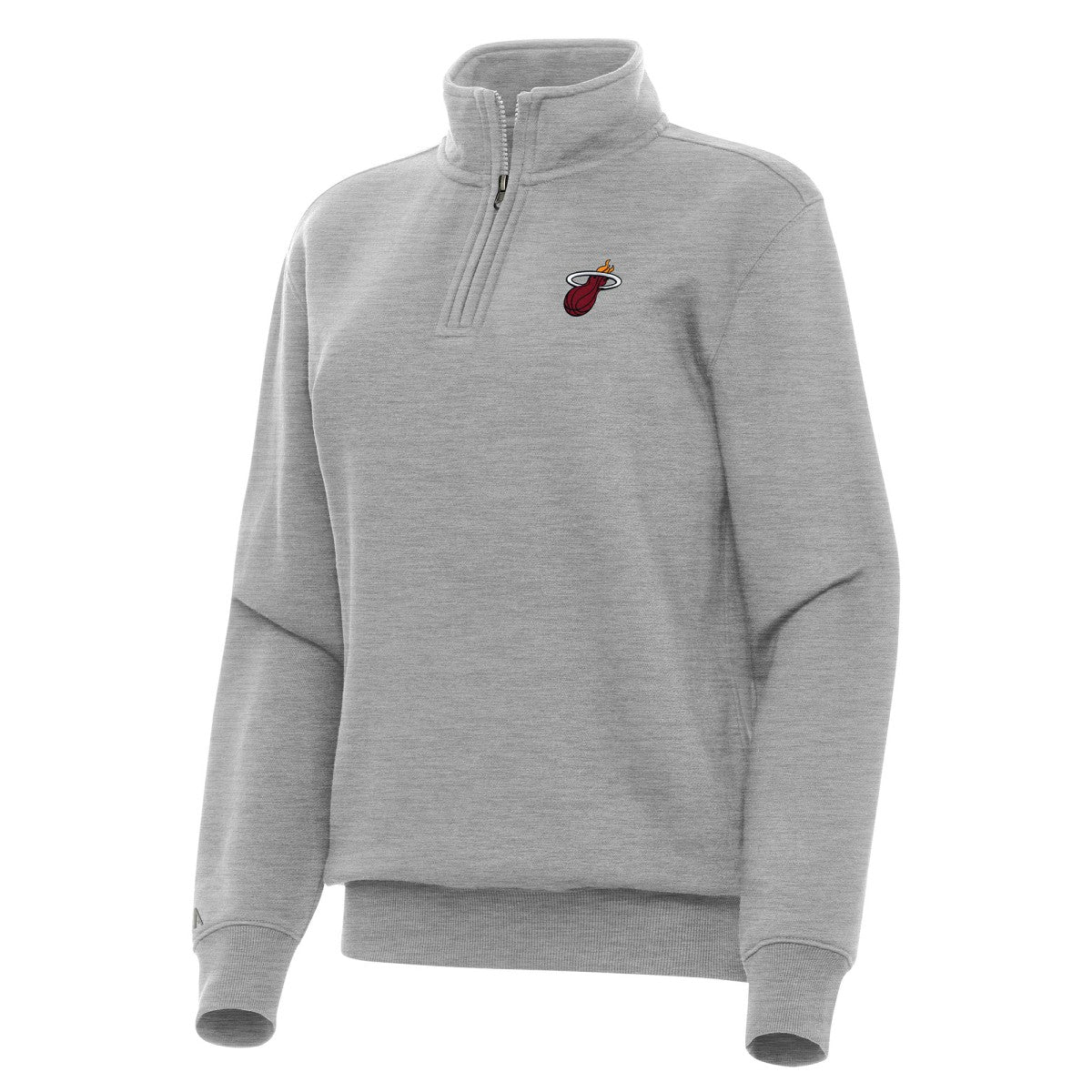 NBA - Miami Heat Antigua Women's Victory Quarter-Zip Sweatshirt - Heather Gray