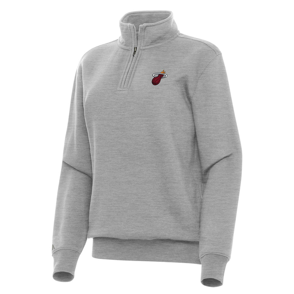NBA - Miami Heat Antigua Women's Victory Quarter-Zip Sweatshirt - Heather Gray
