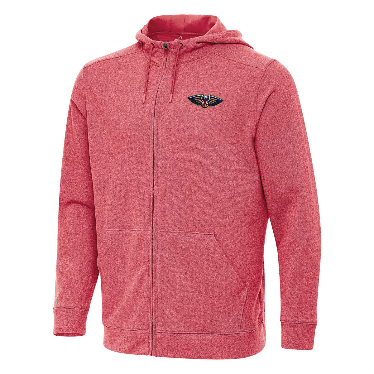 NBA - New Orleans Pelicans Antigua Effortless Full-Zip Hoodie Jacket - Heather Red
