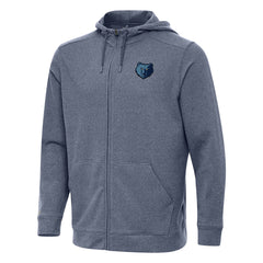 NBA - Memphis Grizzlies Antigua Effortless Full-Zip Hoodie Jacket - Heather Navy