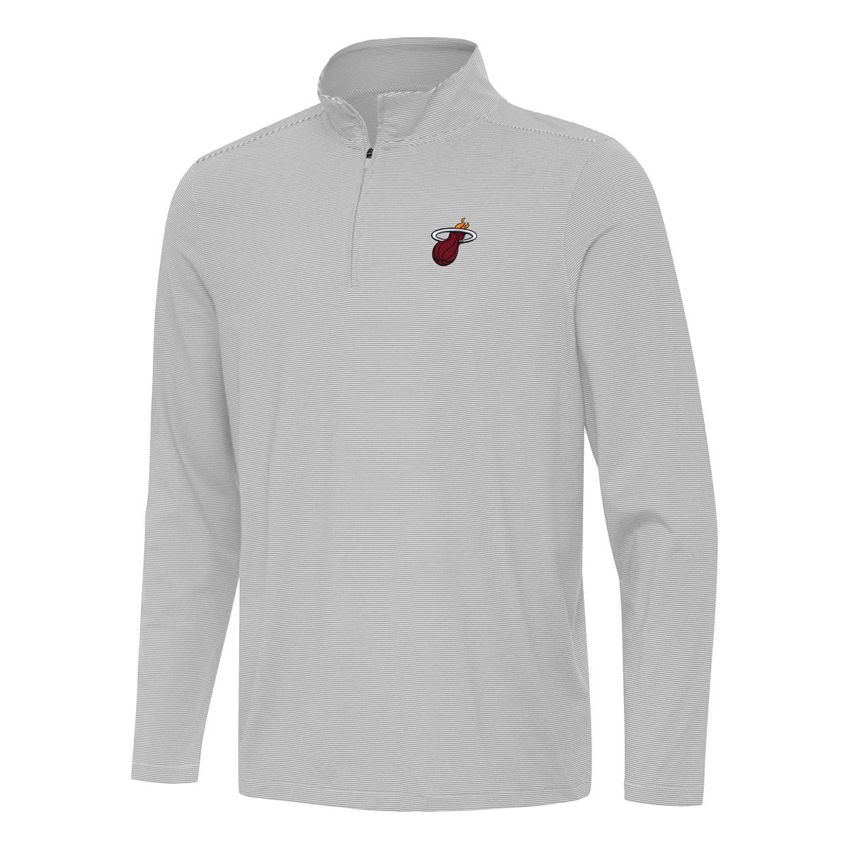NBA - Miami Heat Antigua Twine Quarter-Zip Top - Gray