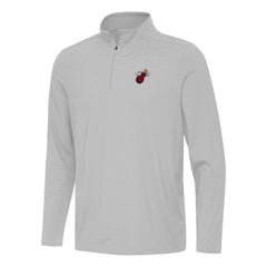 NBA - Miami Heat Antigua Twine Quarter-Zip Top - Gray
