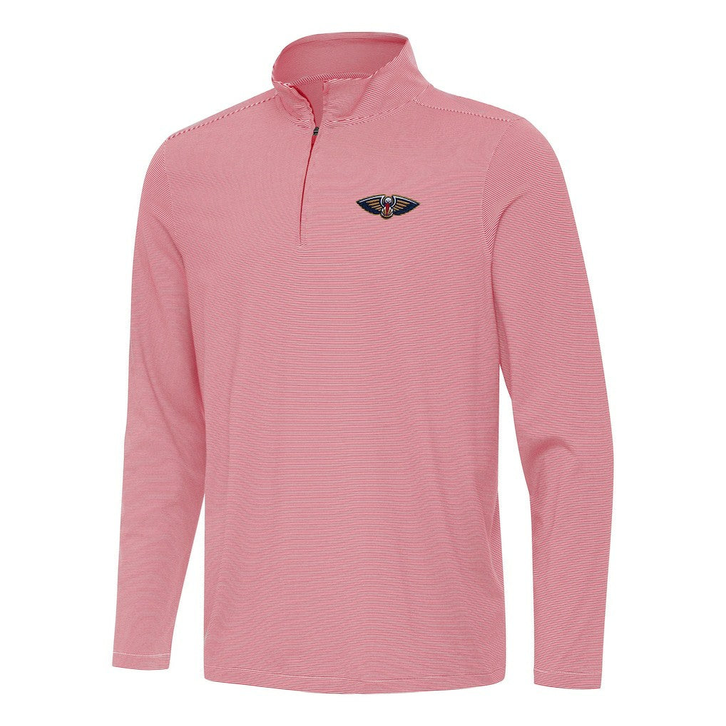 NBA - New Orleans Pelicans Antigua Twine Quarter-Zip Top - Red